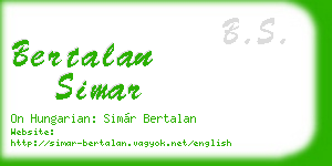 bertalan simar business card
